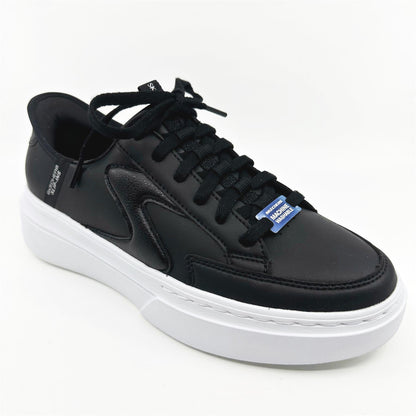 Skechers Cordova Classic New Reign Black White Womens  Slip On Sneakers