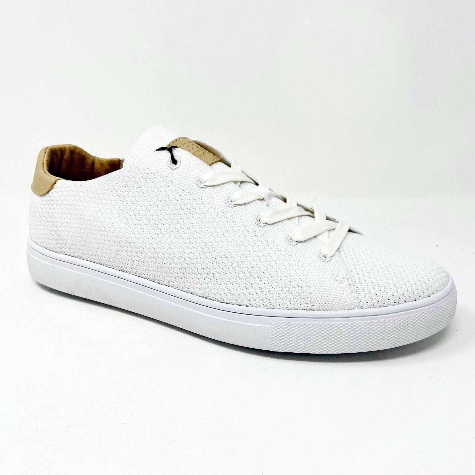 Clae Bradley Knit White Mens Premium Casual Sneakers