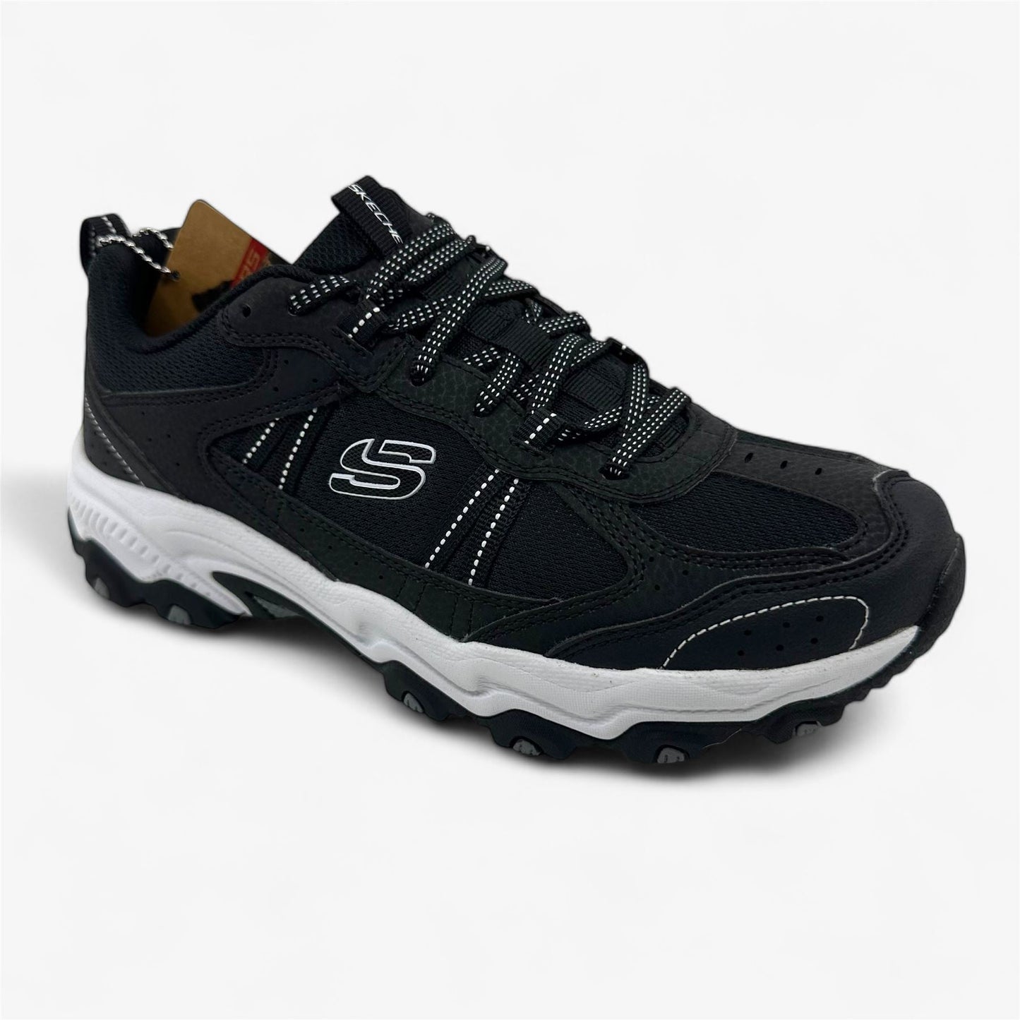 Skechers Stamina AT Black White Womens Athletic Sneaker