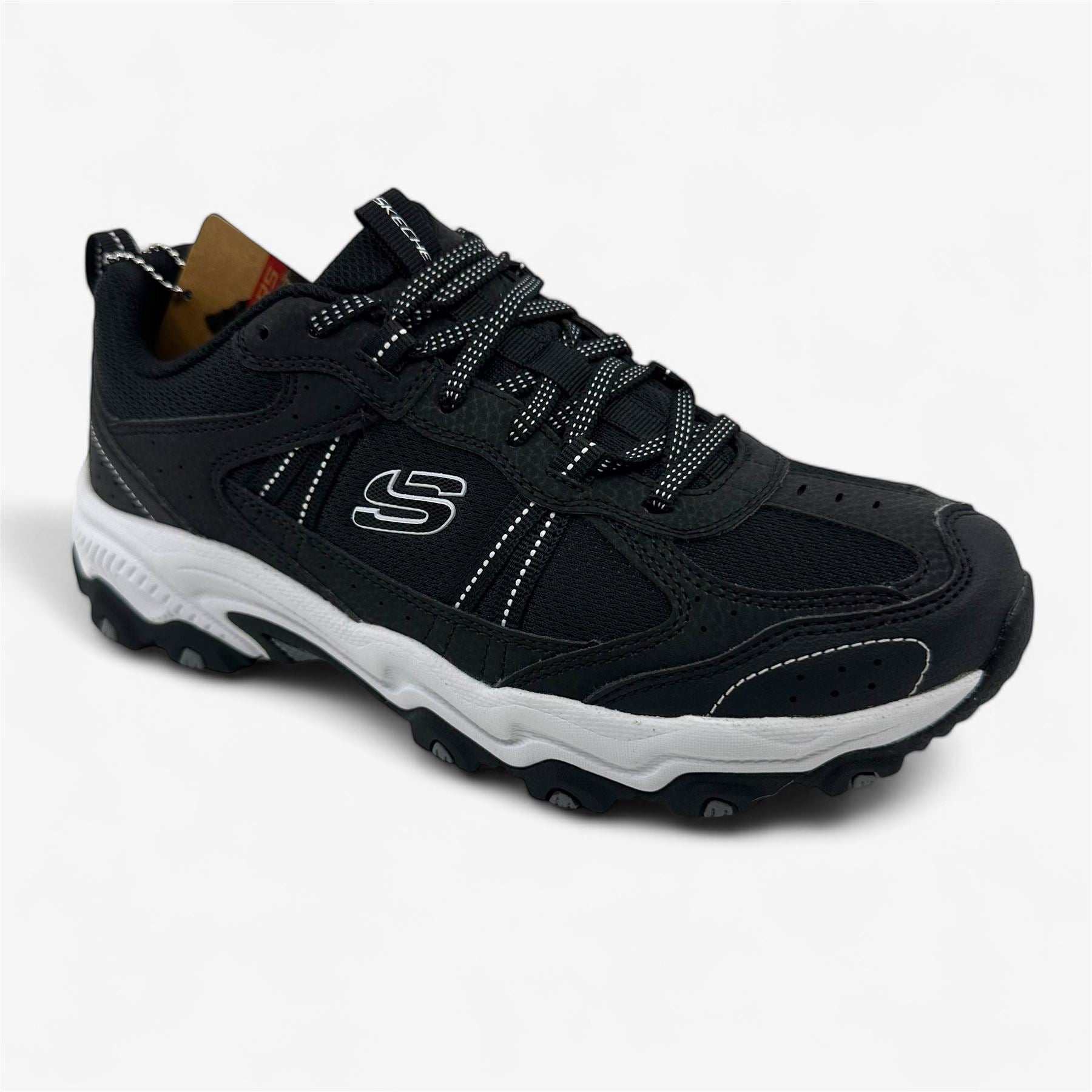 Skechers Stamina AT Black White Womens Athletic Sneaker