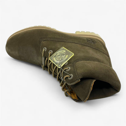 Timberland 6 Inch Premium Dark Olive Green Mens Boot Waterproof Combat