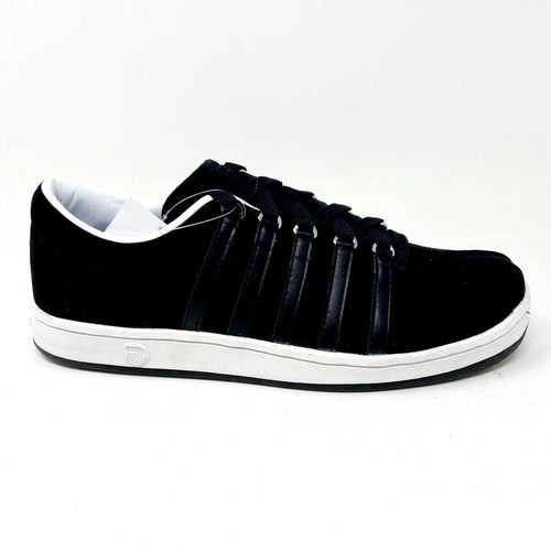 K-Swiss The Classic Suede Black White Mens Casual Sneakers 02585002