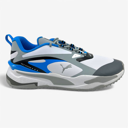 PUMA GS Fast White Querry Ocean Dive Mens Waterproof Golf Shoes