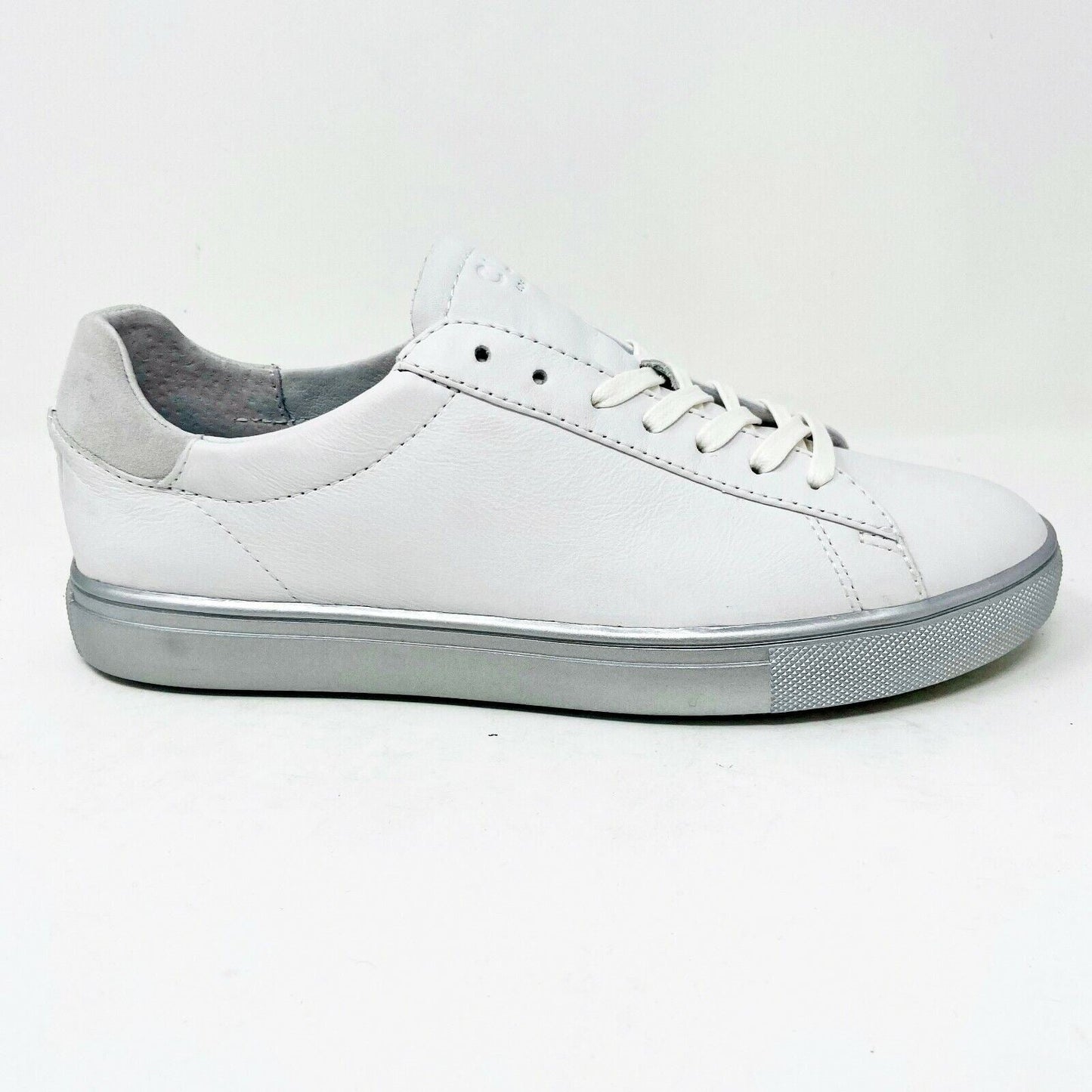 Clae Bradley White Silver Mens Premium Casual Sneakers