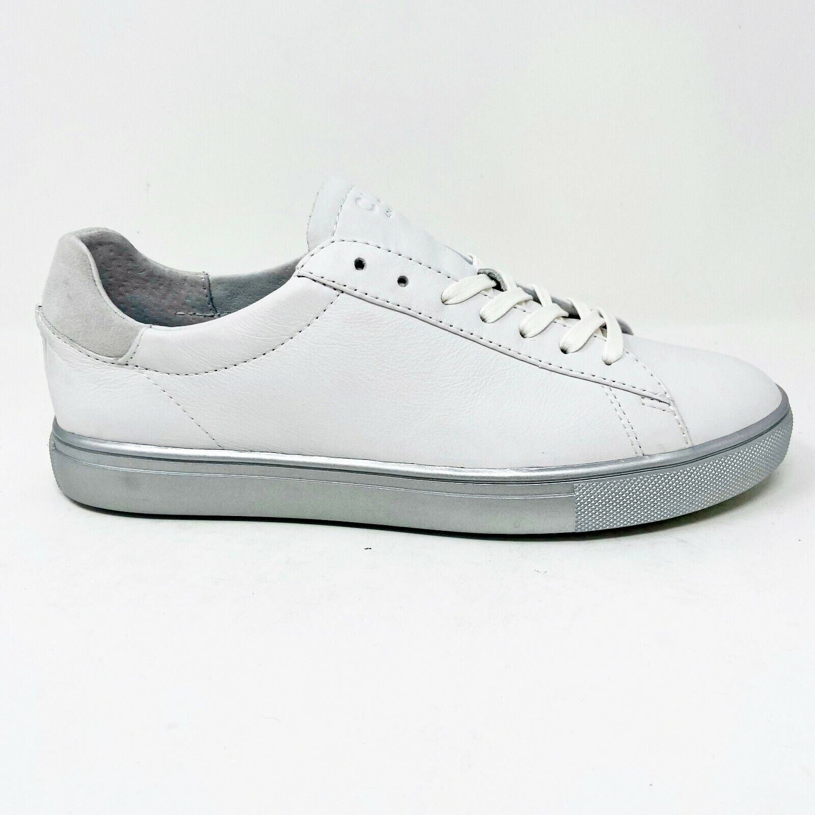 Clae Bradley White Silver Mens Premium Casual Sneakers