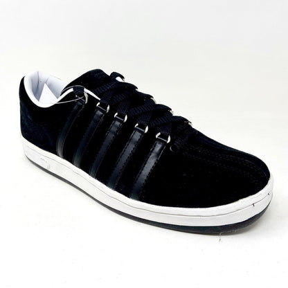 K-Swiss The Classic Suede Black White Mens Casual Sneakers 02585002