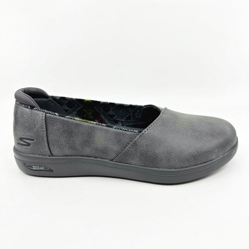 Skechers Arch Fit Uplift Core Roots Charcoal Womens Size 6.5 Slip On Shoes