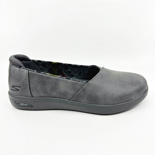 Skechers Arch Fit Uplift Core Roots Charcoal Womens Size 6.5 Slip On Shoes