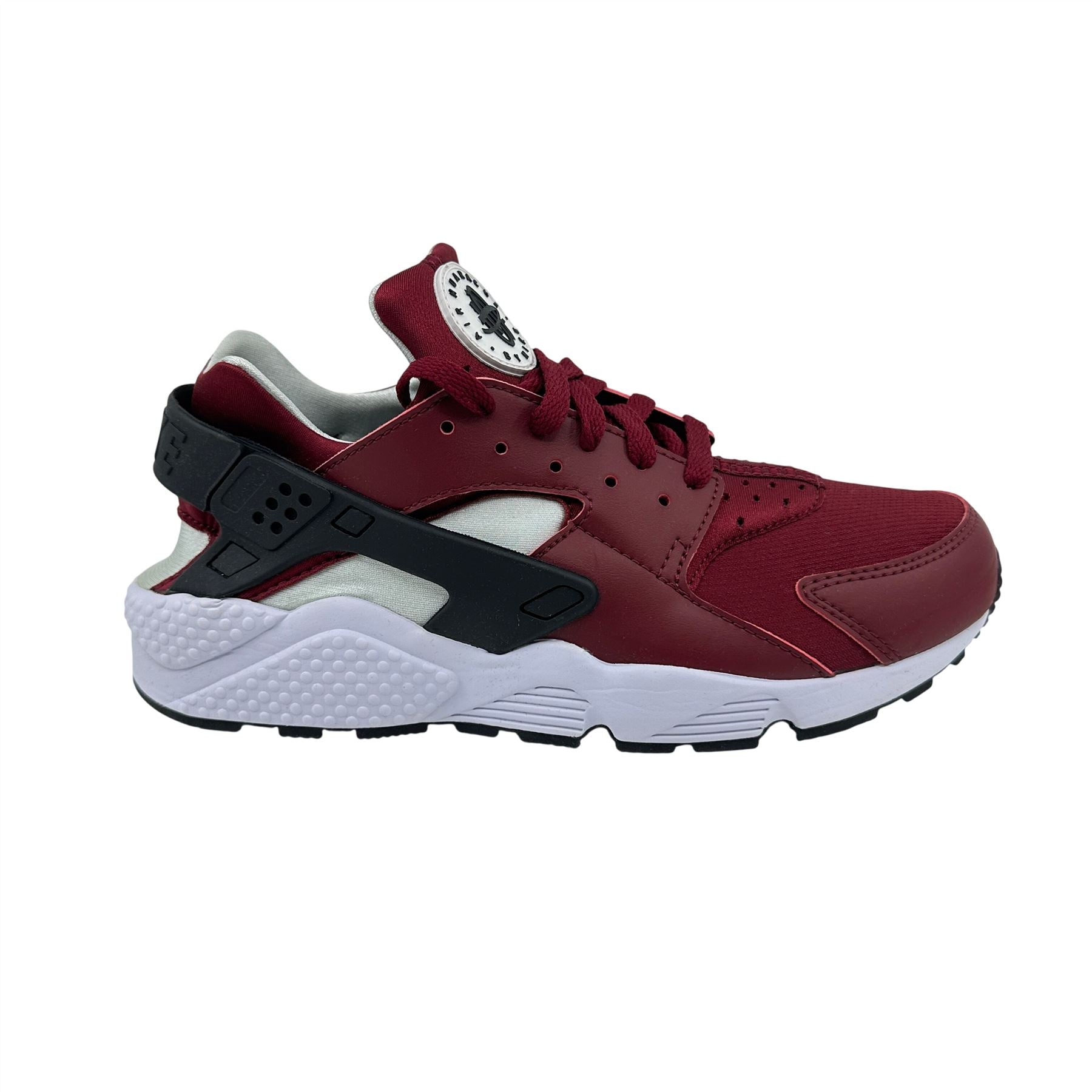 Nike Air Huarache Team Red Black Platinum Mens Size 9 Athletic Sneaker