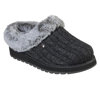 Womens Wide Fit Skechers Keepsakes Ice Angel Mule Slippers - Exclusive