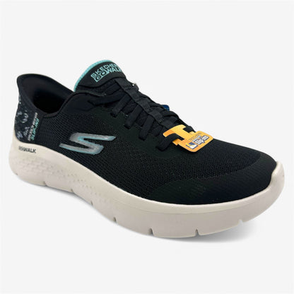 Skechers Go Walk Flex Eva Black Aqua Womens Athletic Sneaker