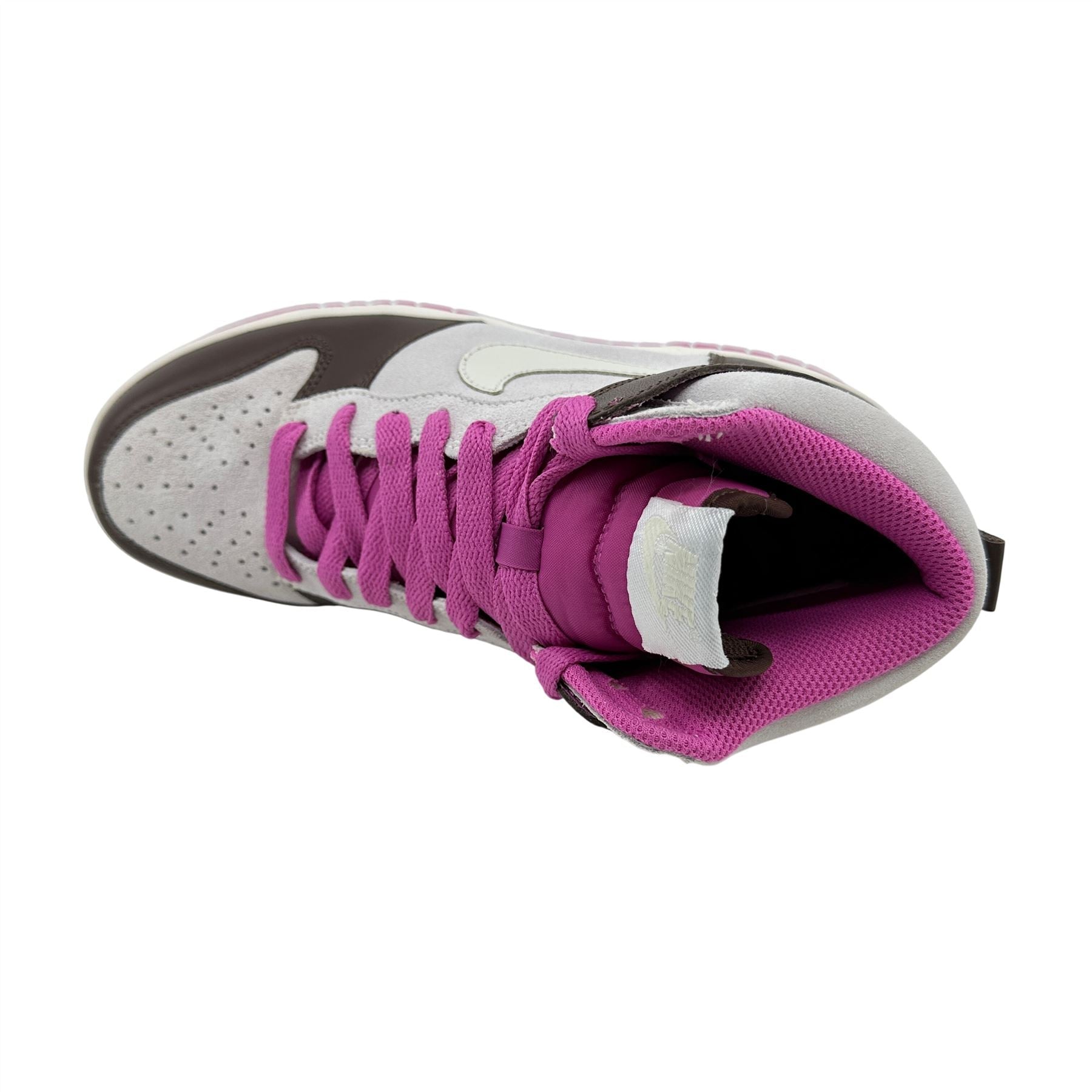 Nike Dunk High White Chocolate Brown Pink Womens Athletic Sneaker