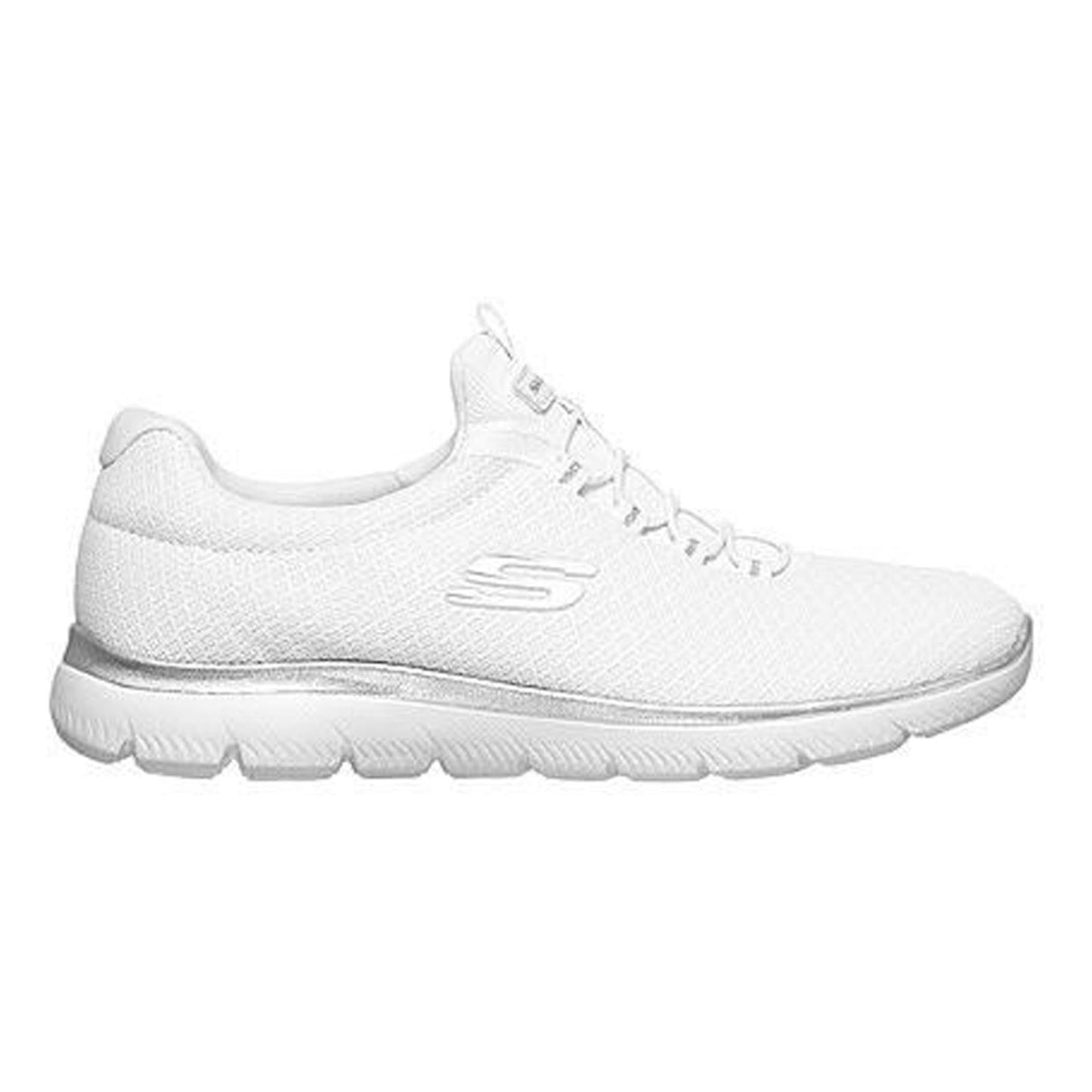 Women's Wide Fit Skechers 12980W Summits Slip On Sports Trainers