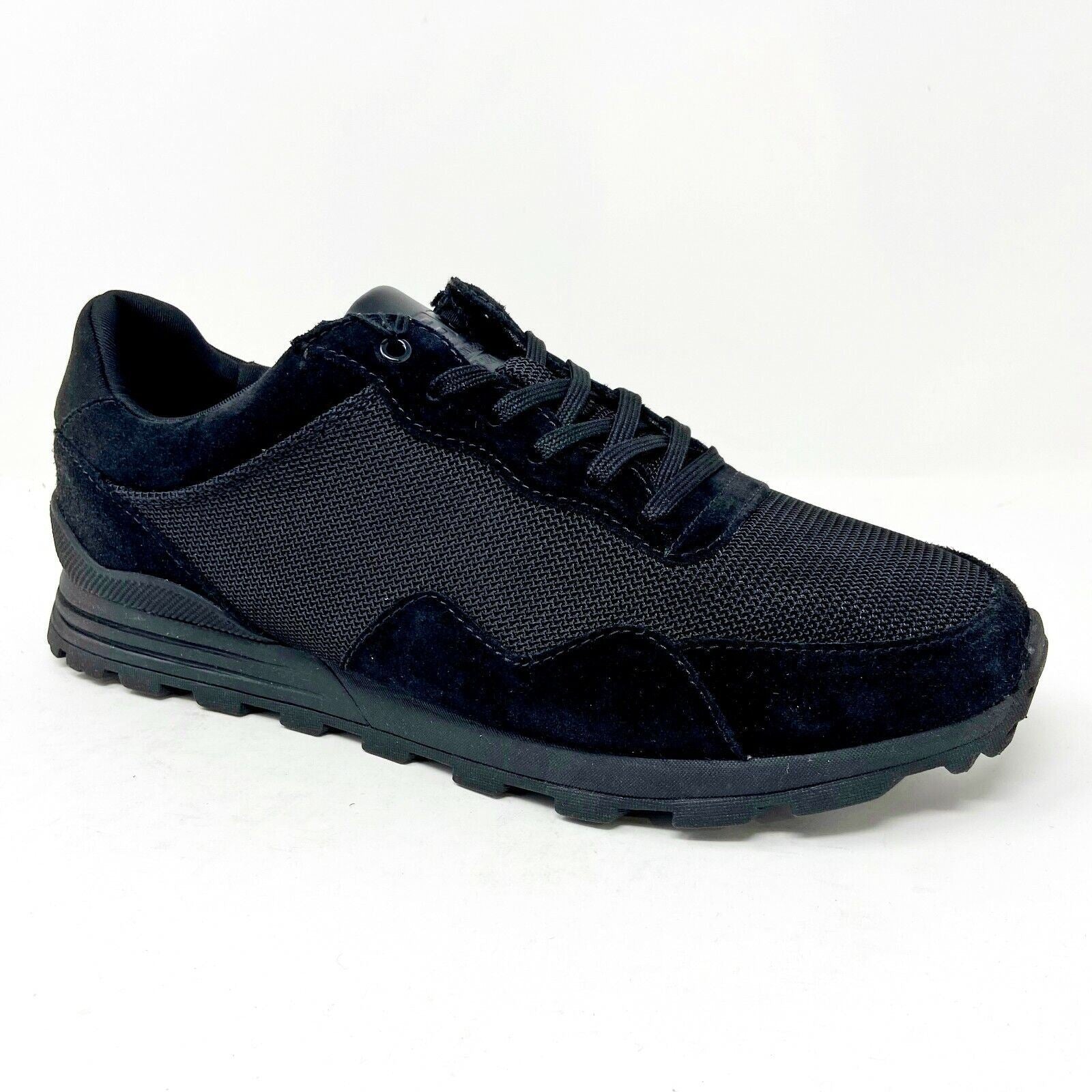 Clae Hoffman Triple Black Suede Mens Premium Casual Sneakers