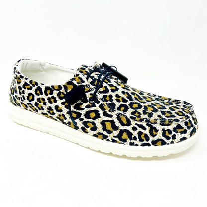 Hey Dude Womens Wendy Cheetah Size 5 Slip On Walking Casual Shoes