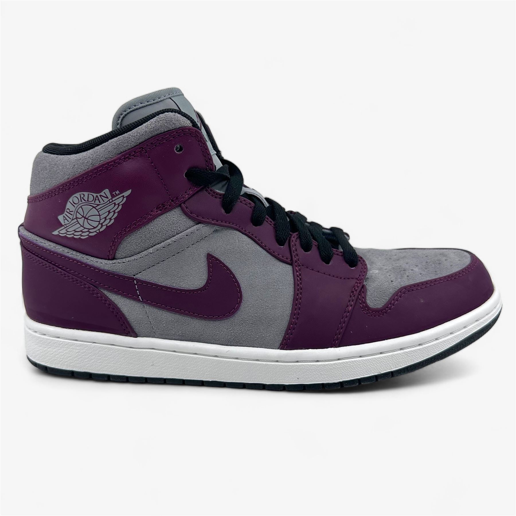 Jordan 1 Phat Bordeaux Black White Mens Athletic Sneaker