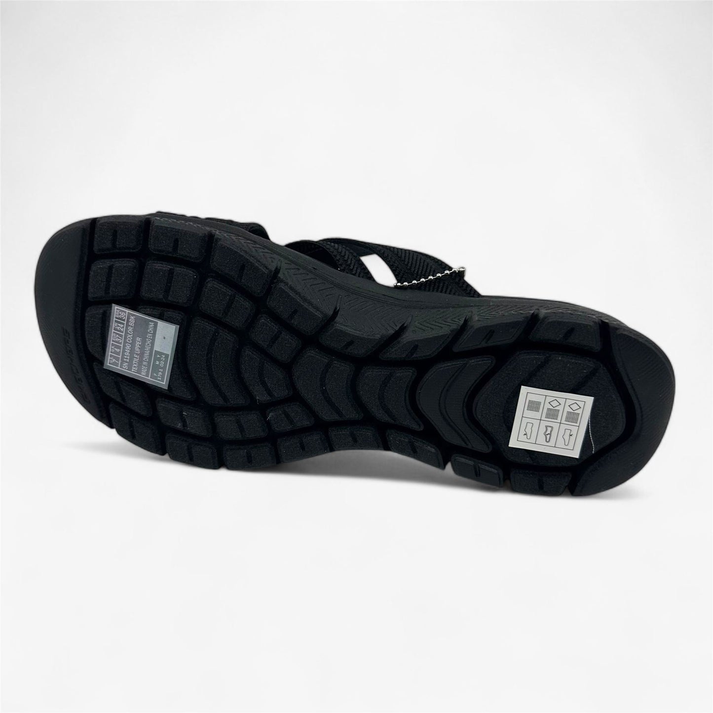 Skechers Flex Appeal 4.0 Perfect 4 You Black Womens Sandal Slip-On