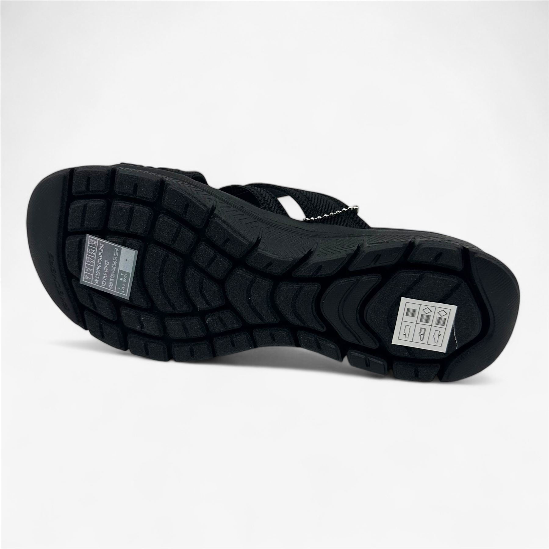 Skechers Flex Appeal 4.0 Perfect 4 You Black Womens Sandal Slip-On