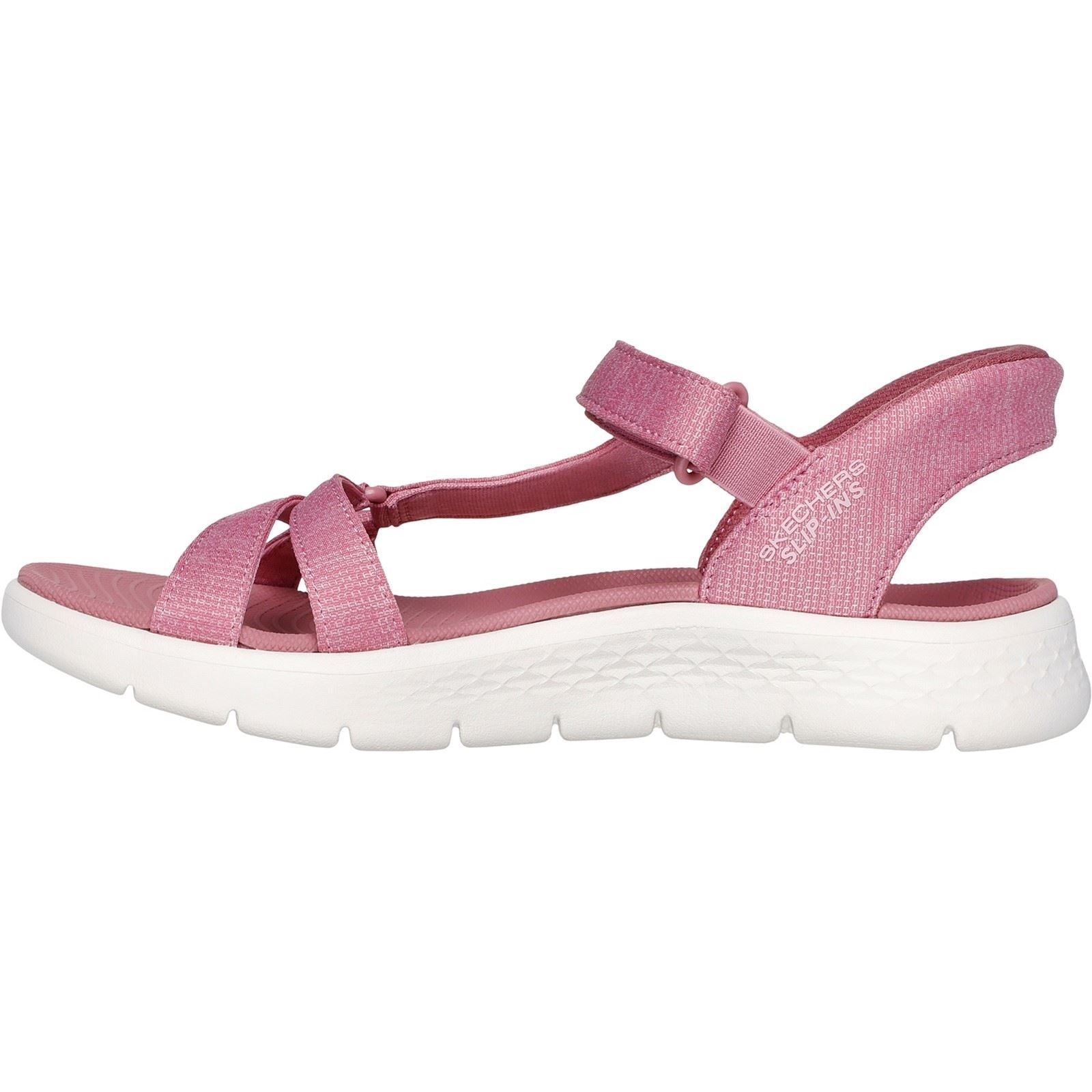 Women's Wide Fit Skechers 141481 Slip-ins Go Walk Flex Illuminate Sandals