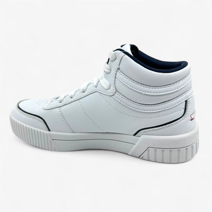 Skechers Jade High Reward White Navy Red Womens Size 5.5 Court Classics Sneaker