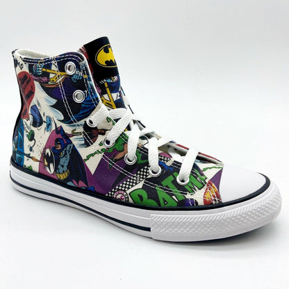 Converse CTAS Hi White Black DC Comics Batman Youth Kids Shoes 367307C