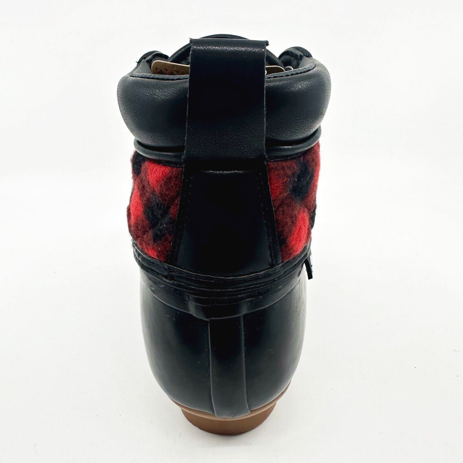 Skechers Pond Good Plaid Black Red Womens Size 7 Rubber Duck Boots