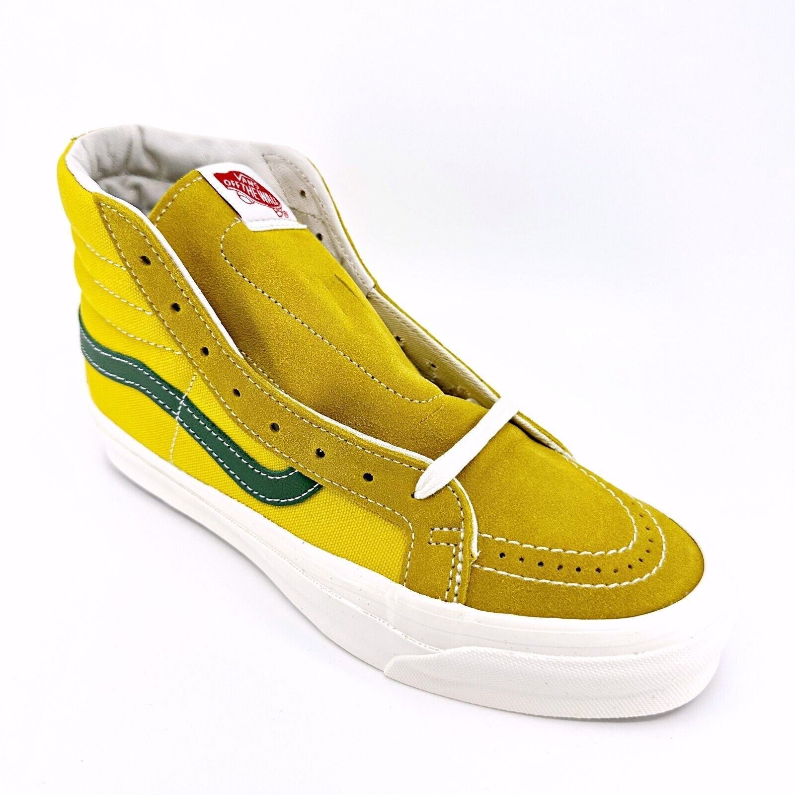 Vans Vault OG Sk8 Hi LX (Suede Canvas) Green Sulphur Mens Casual Shoes