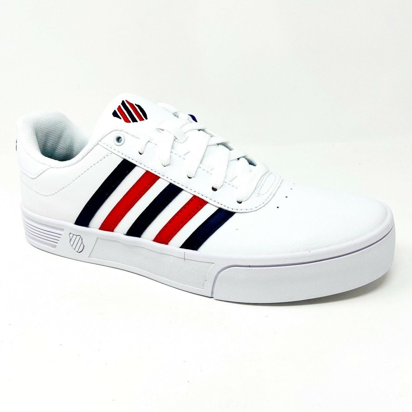 K-Swiss Court Lite Stripes White Corproate Womens Size 9.5 Sneakers 96149 113