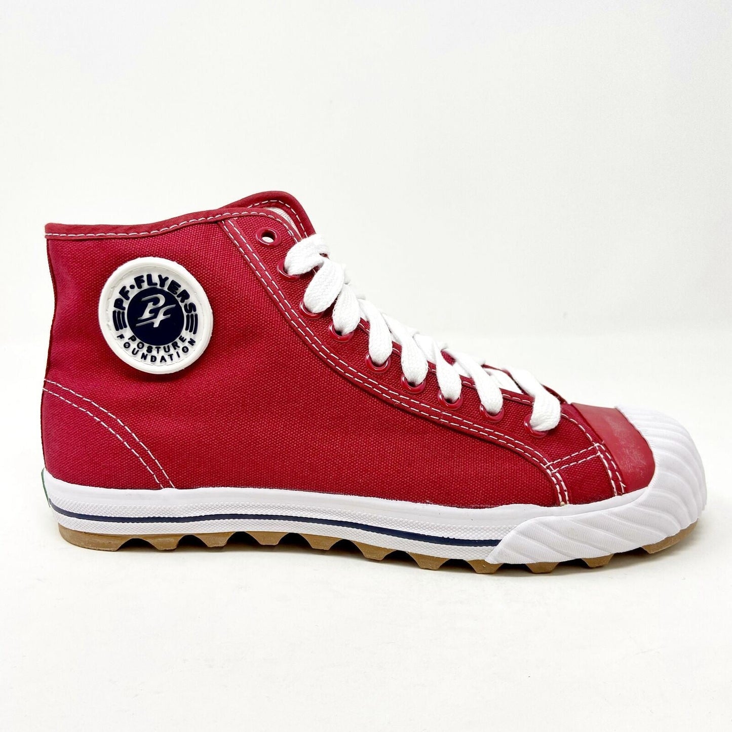 PF Flyers Grounder Hi Reiss NC Red Womens Retro Sneakers PM11GH4F