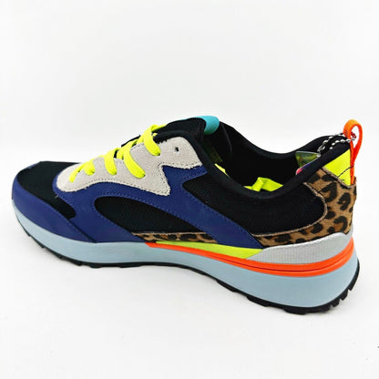 Skechers Sunny Street Animal Energy Blue Womens Comfort Athletic Sneakers