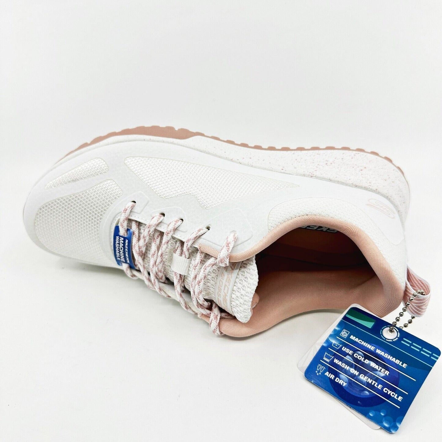 Skechers Bobs Squad 3 Star Flight White Light Pink Womens Size 6.5