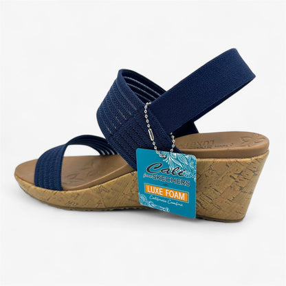 Skechers Beverlee Sheer Luck Navy Blue Womens Sandal Strappy