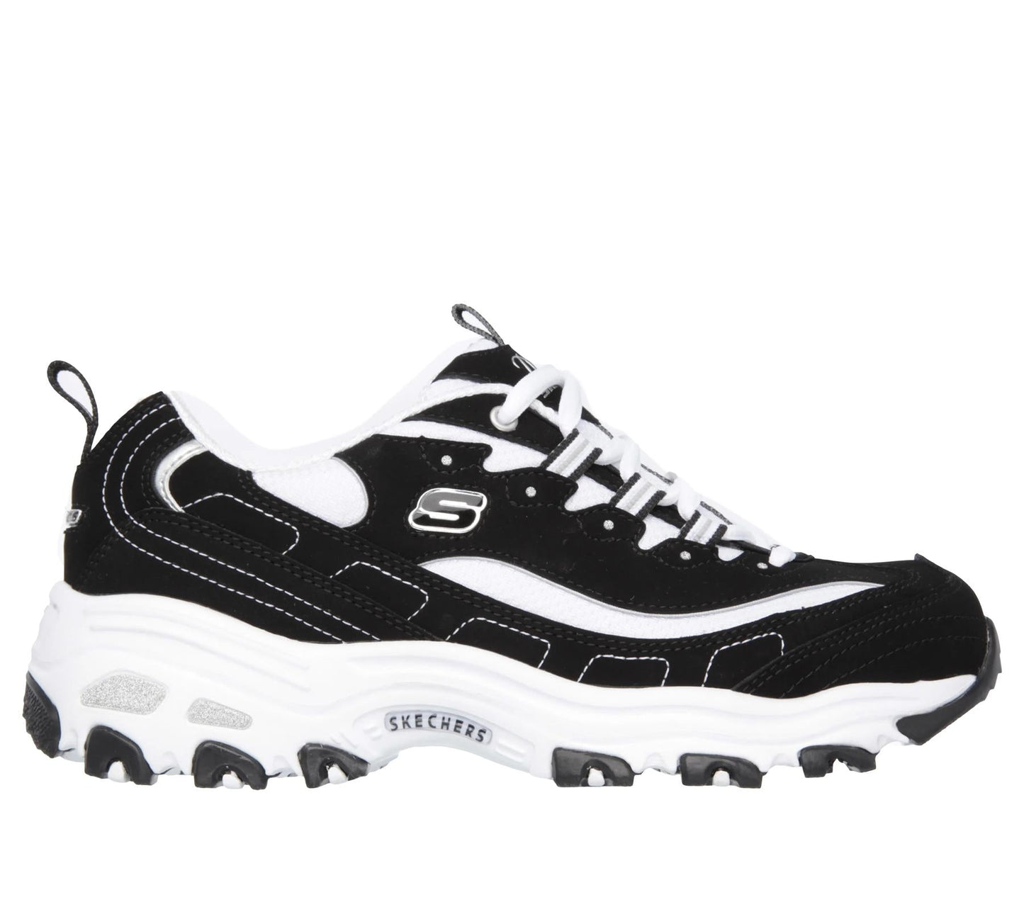 Women's Wide Fit Skechers 11930 D'Lites Biggest Fan Trainers