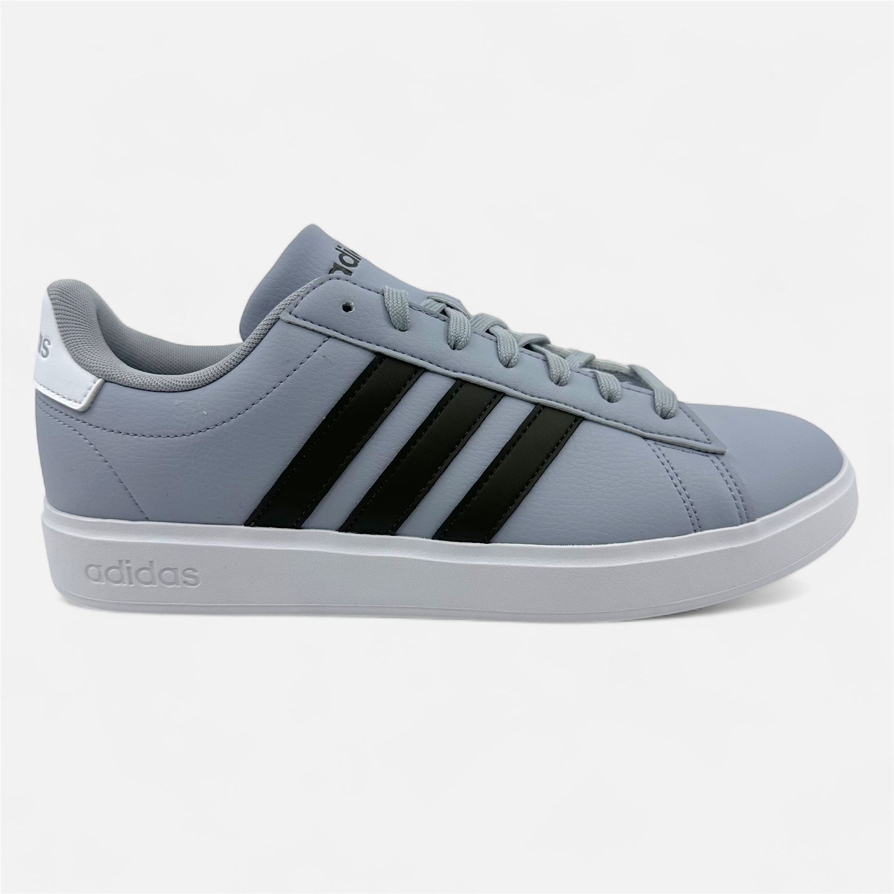 Adidas Grand Court 2.0 Halo Silver Shadow Olive Mens Athletic Sneaker