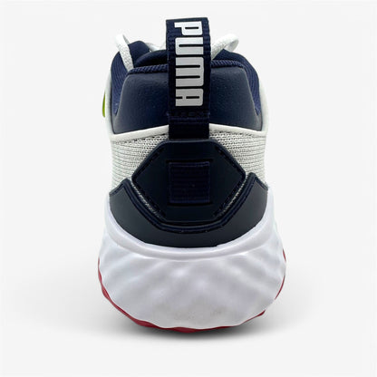 PUMA Fusion Pro White Navy Red Mens Extra Wide Spikeless Golf Shoes