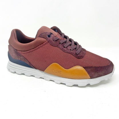 Clae Hoffman Oxblood Suede Mesh Mens Casual Walking Sneakers
