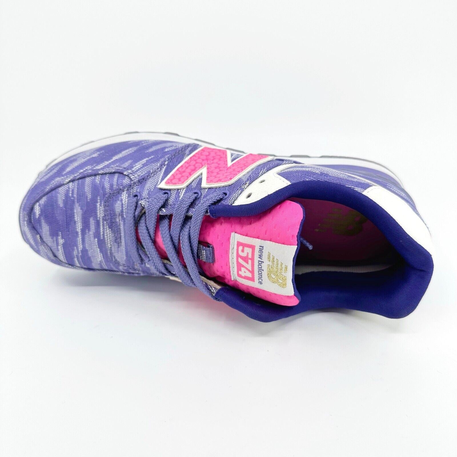 New Balance 574 Classics Purple Pink White Kids Running Sneakers KL574SQG