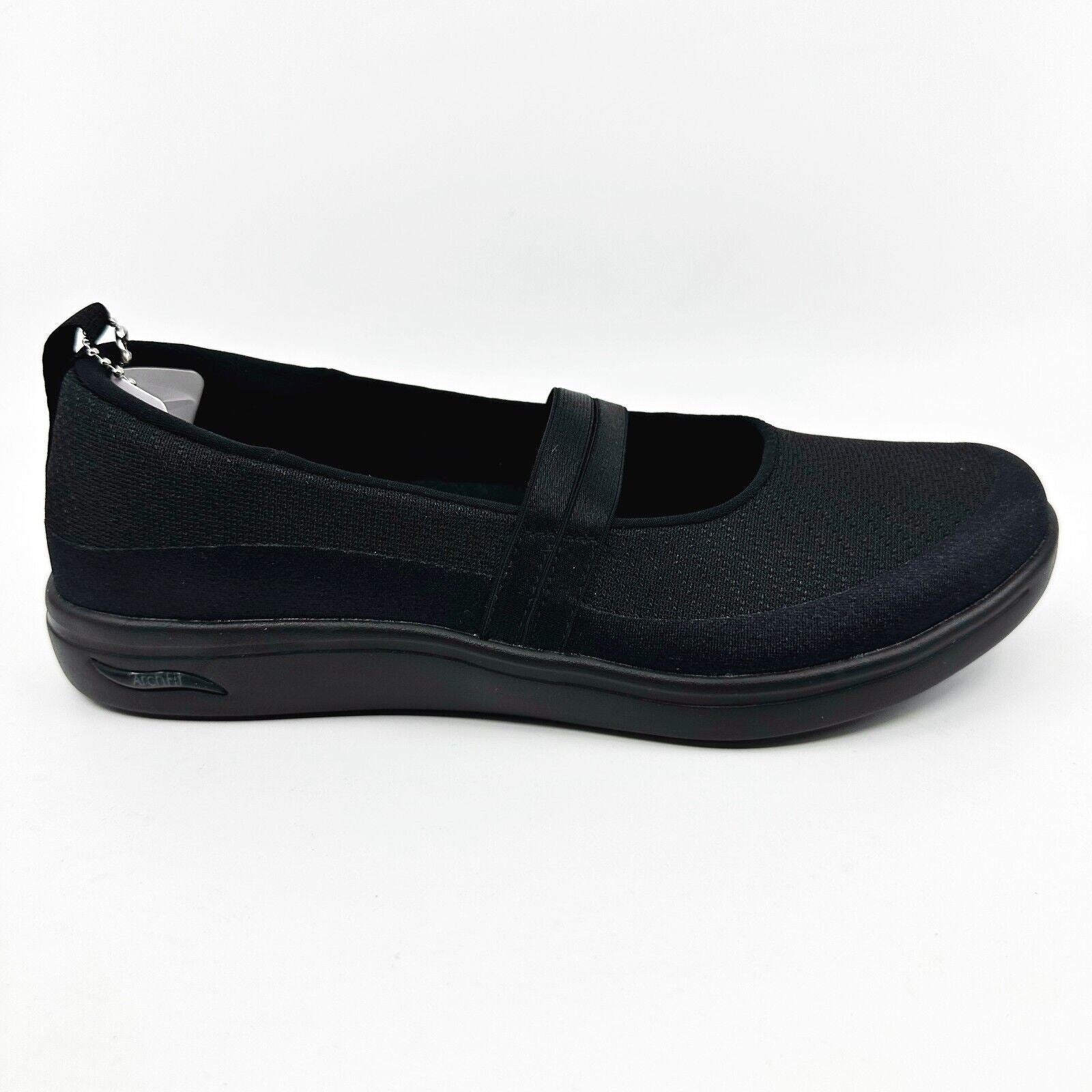 Skechers Arch Fit Uplift Mindful Black Womens Size 5.5 Slip On Shoes