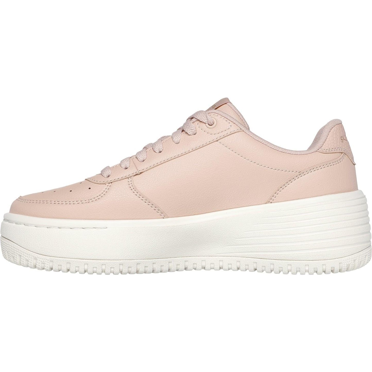 Women's Wide Fit Skechers 185110 Court Classics Grand 92 Be Lifted Trainers - Nude
