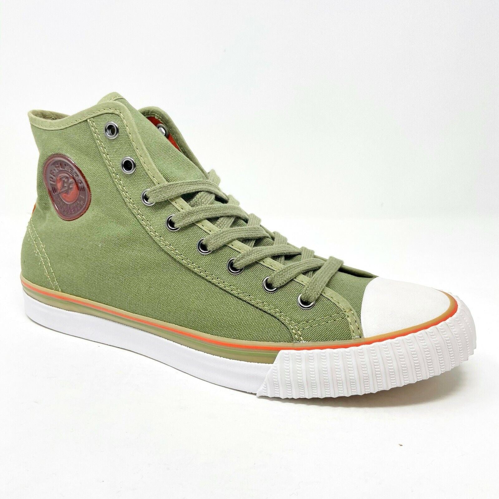 PF Flyers Center Hi Reiss Army Olive Green White Womens Shoes Sneakers PM11CH2B