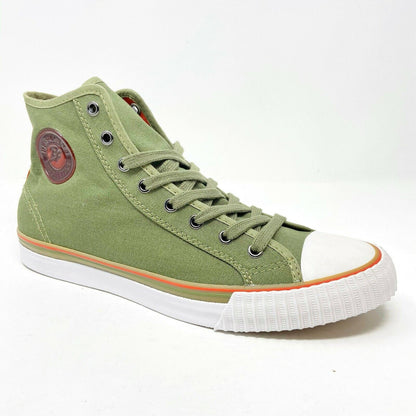 PF Flyers Center Hi Reiss Army Olive Green White Womens Shoes Sneakers PM11CH2B