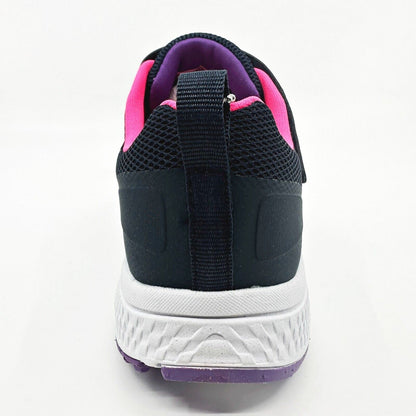 Skechers Go Run Consistent Vibrant Dash Navy Kids Girls Size 3.5