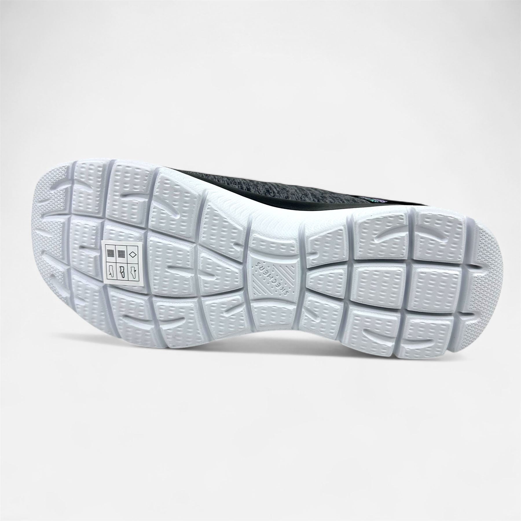 Skechers Summits Dazzling Haze Black Turquoise Womens Wide Slip Ins Sneaker