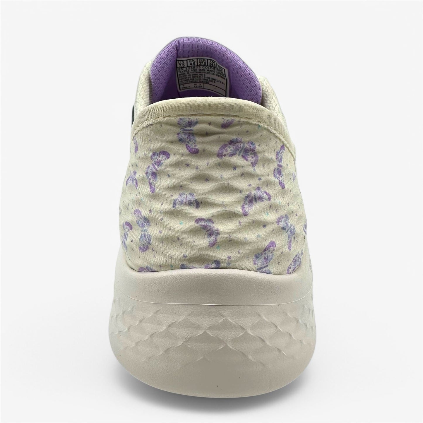 Skechers Go Walk Flex Eva Natural Purple Womens Athletic Sneaker