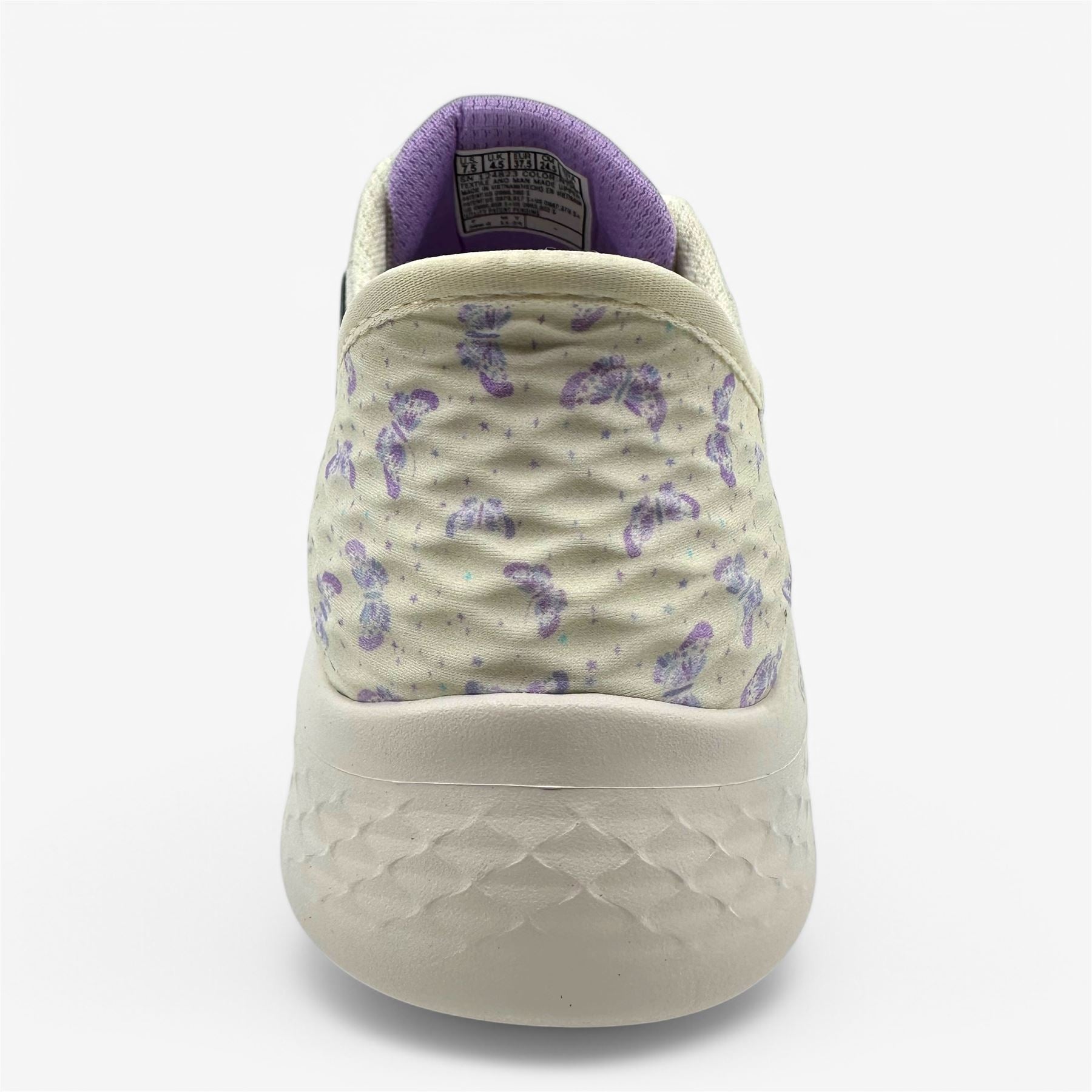 Skechers Go Walk Flex Eva Natural Purple Womens Athletic Sneaker