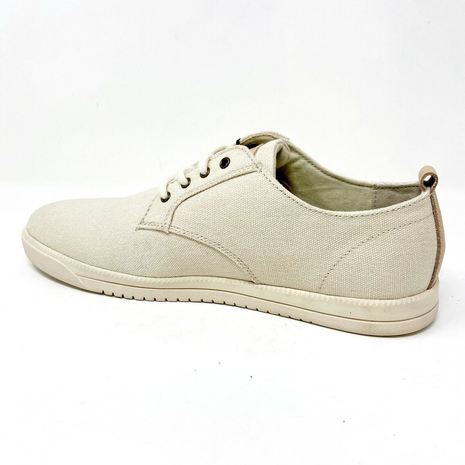 Clae Ellington Textile Natural Canvas Mens Size 7 Premium Sneakers