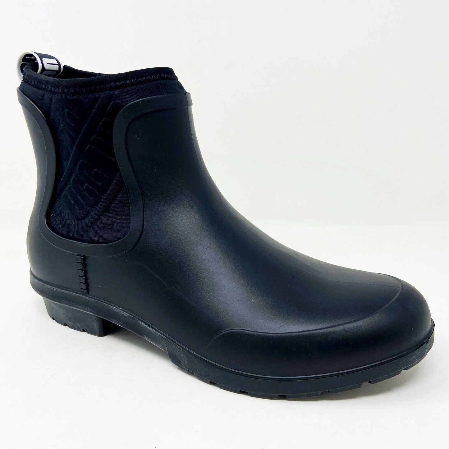 UGG Chevonne Black Waterproof Chelsea Womens Rubber Sheepskin Rain Boots