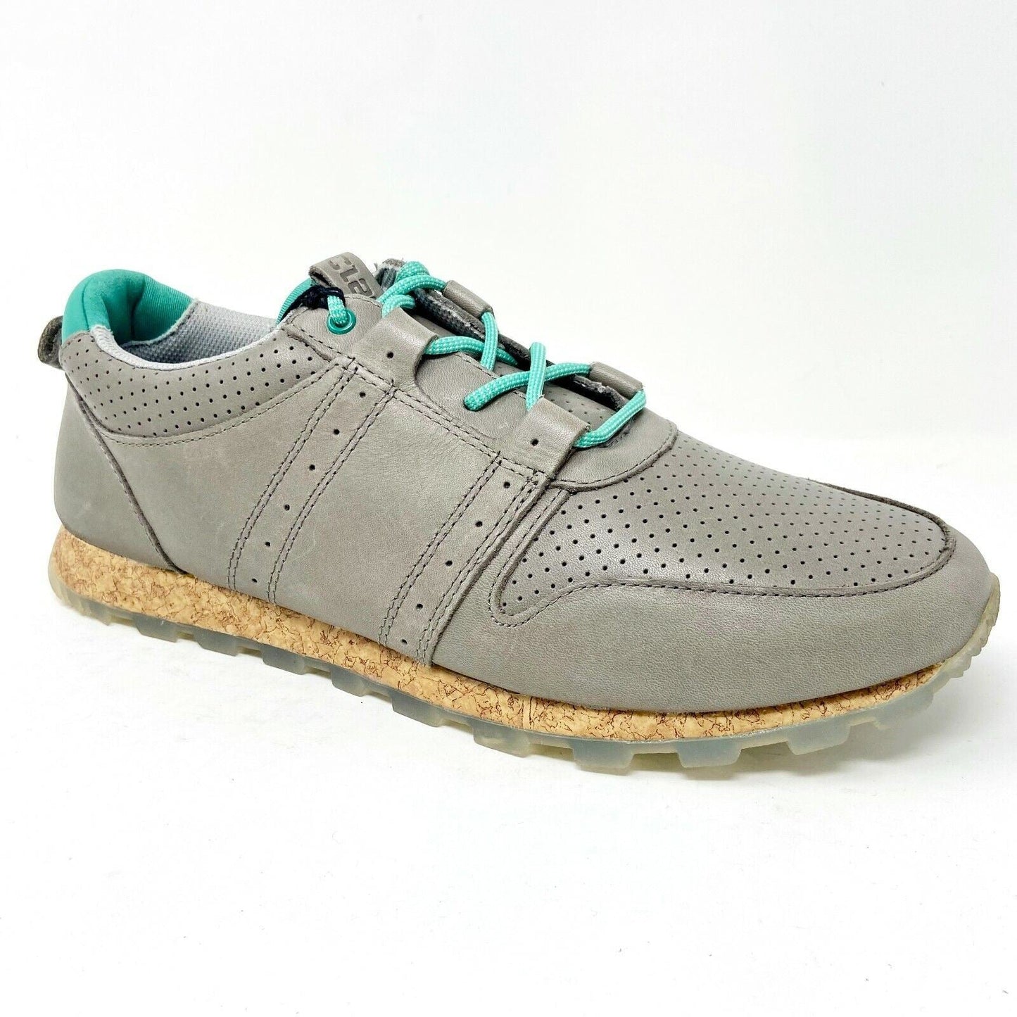 Clae Mills Concrete Leather Gray Mens Premium Casual Shoes Sneakers