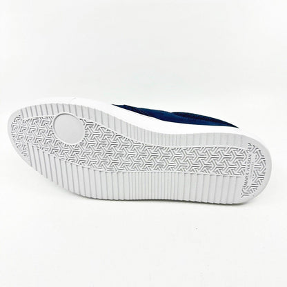 Mark Nason Razor Breakline Navy Mens Size 8.5 Leather Slip On Shoes