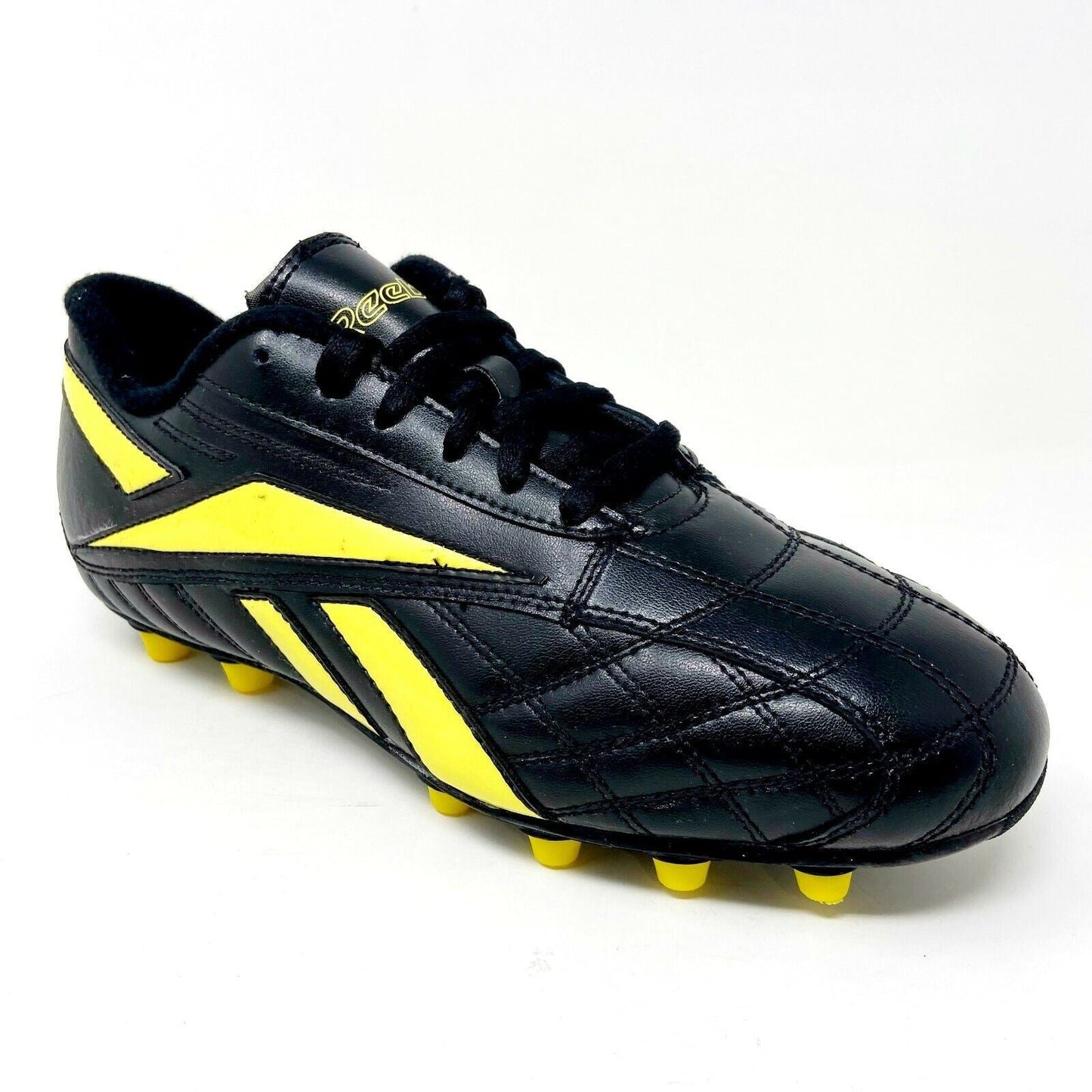 Reebok Campio SQ MS LT Black Blazing Yellow Mens Leather Soccer Cleats 19 166909